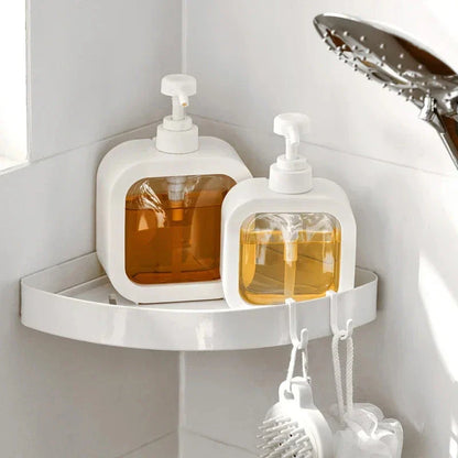 Premium 500ml refillable soap dispenser bottle with sleek white design and swivel pump head