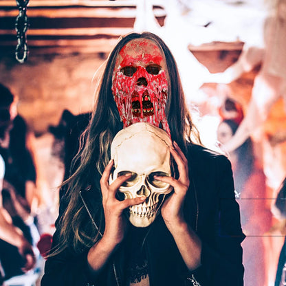 Terrifying Halloween Blood Ghost Face Mask with Chilling Design and Comfortable Fit