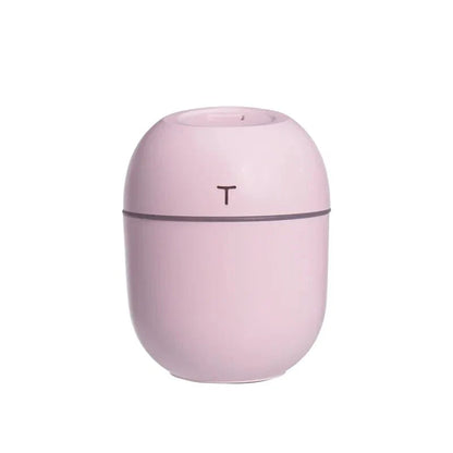 Compact Ultrasonic Humidifier, Aroma Diffuser and LED Night Lamp with 220ml Water Tank and USB Power Supply