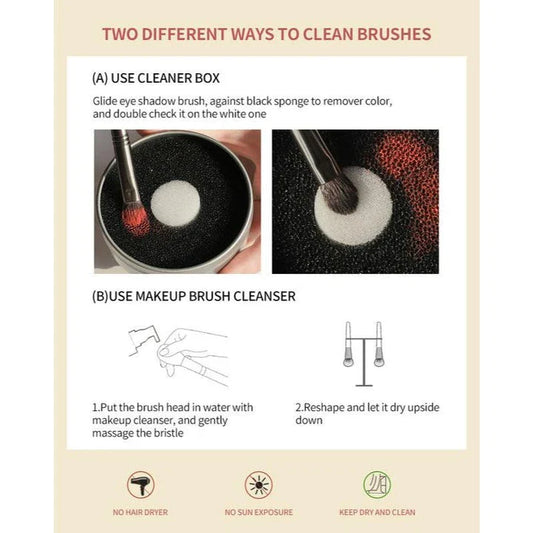 Premium 4-piece eyeliner, smudge, and eyeshadow brush set with natural horse hair bristles for flawless eye makeup