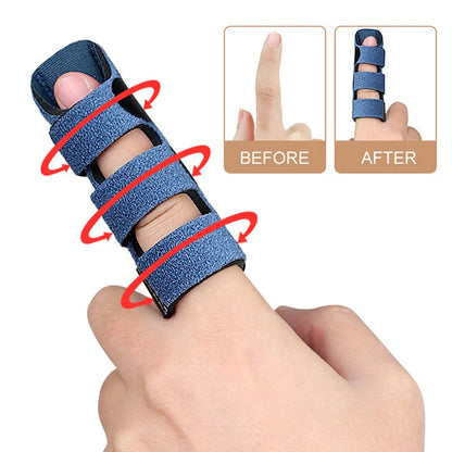 Adjustable finger splint with detachable aluminum bar, providing customizable support and protection for injured fingers