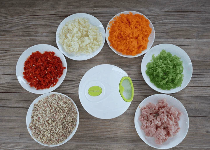Stainless steel food chopper with 3-cup capacity for effortless meal prep