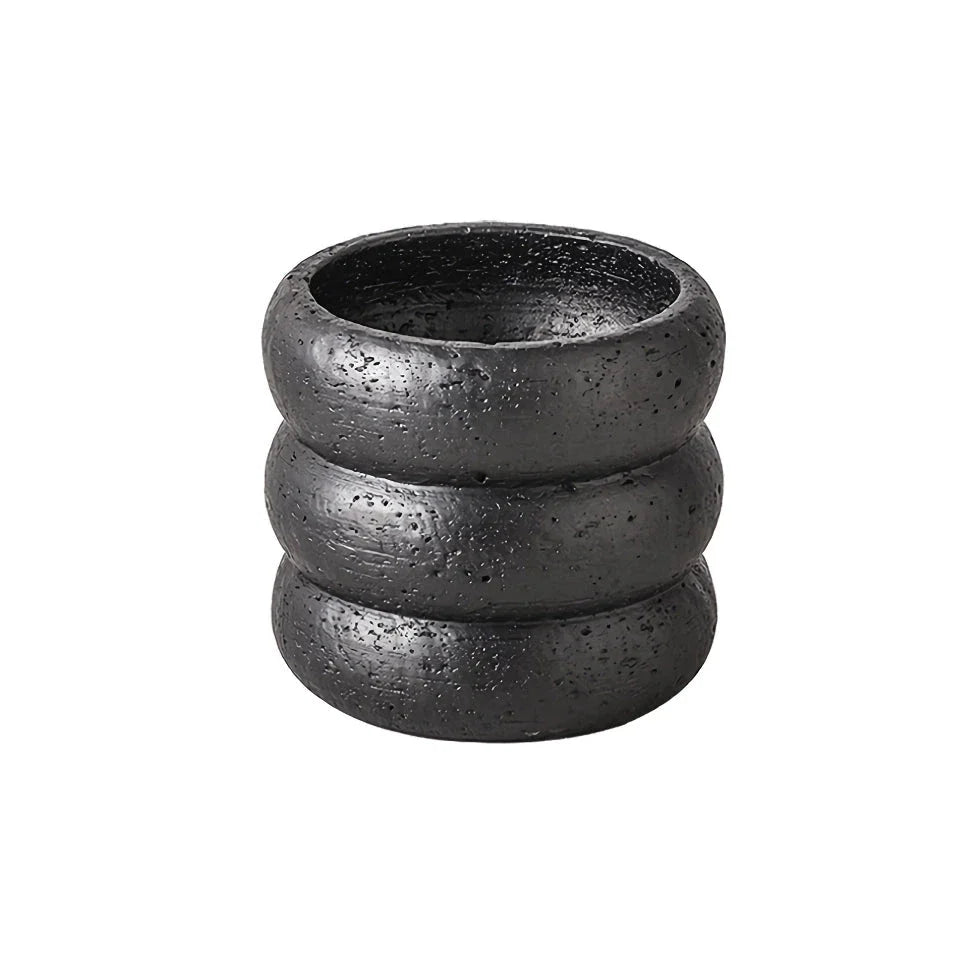 Modern minimalist cement flower pot with Nordic-inspired design, available in small and medium sizes for indoor and outdoor use