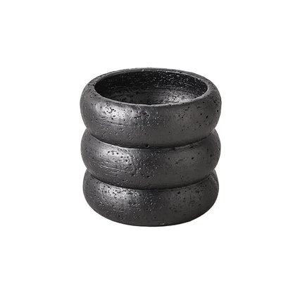 Modern minimalist cement flower pot with Nordic-inspired design, available in small and medium sizes for indoor and outdoor use
