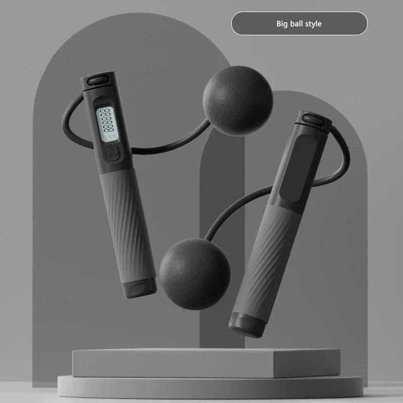 Trendha Cordless Jump Rope with Smart Fitness Tracking - Workout Companion with Digital Counter, Adjustable Intensity, and Quiet Design