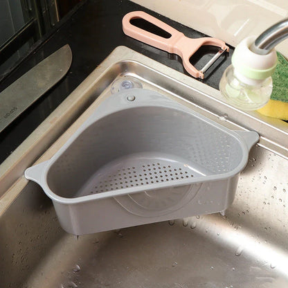 Eco-Friendly Kitchen Sink Organizer Tray with Drain Basket for Leftovers and Soup Separation