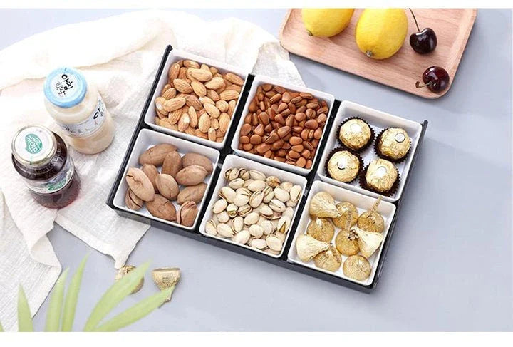 Stylish and durable plastic snack trays with compartments for organizing and enjoying various snacks