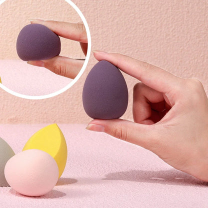 4-piece set of soft, pink makeup sponges for flawless foundation, concealer, and contour application