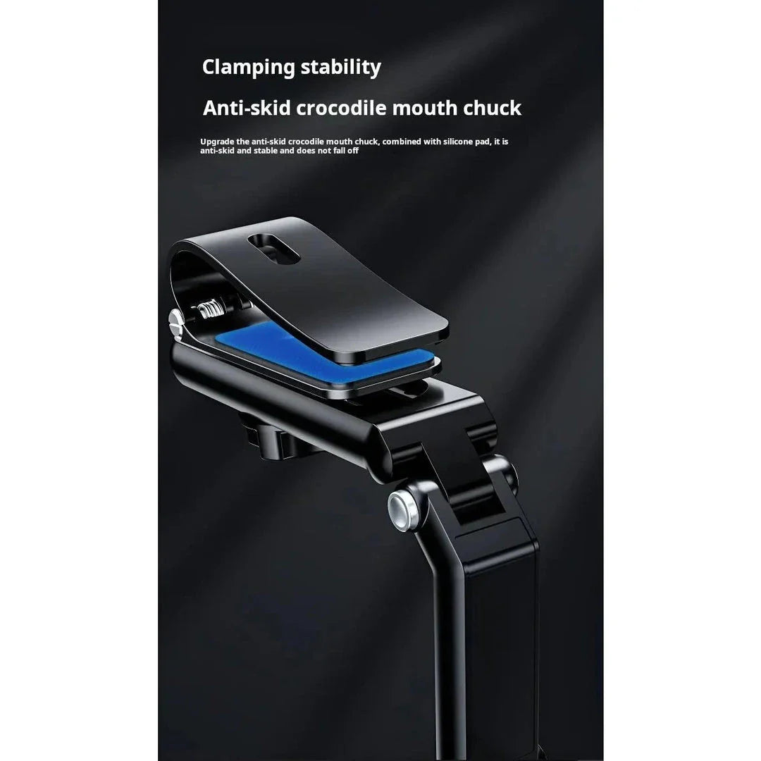 360-degree adjustable rearview mirror car phone mount with universal fit for smartphones