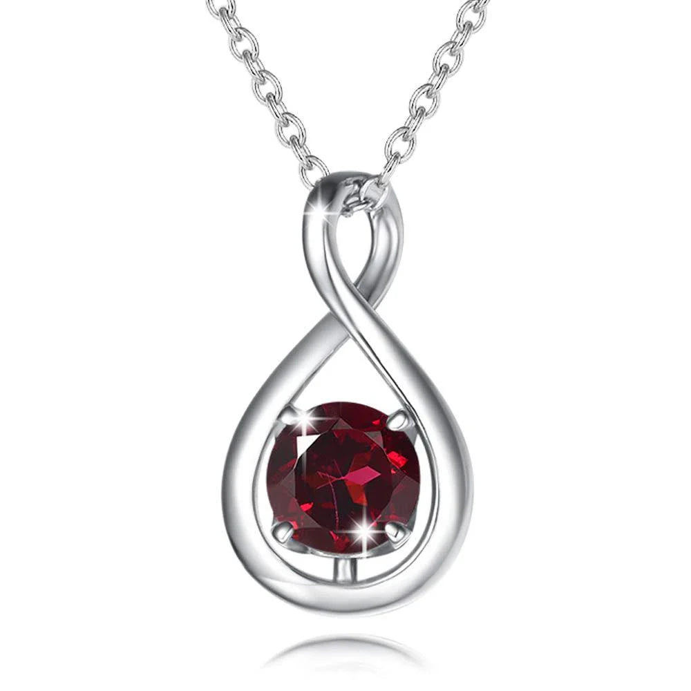 Elegant octagonal sterling silver necklace pendant with a four-claw zircon gemstone centerpiece