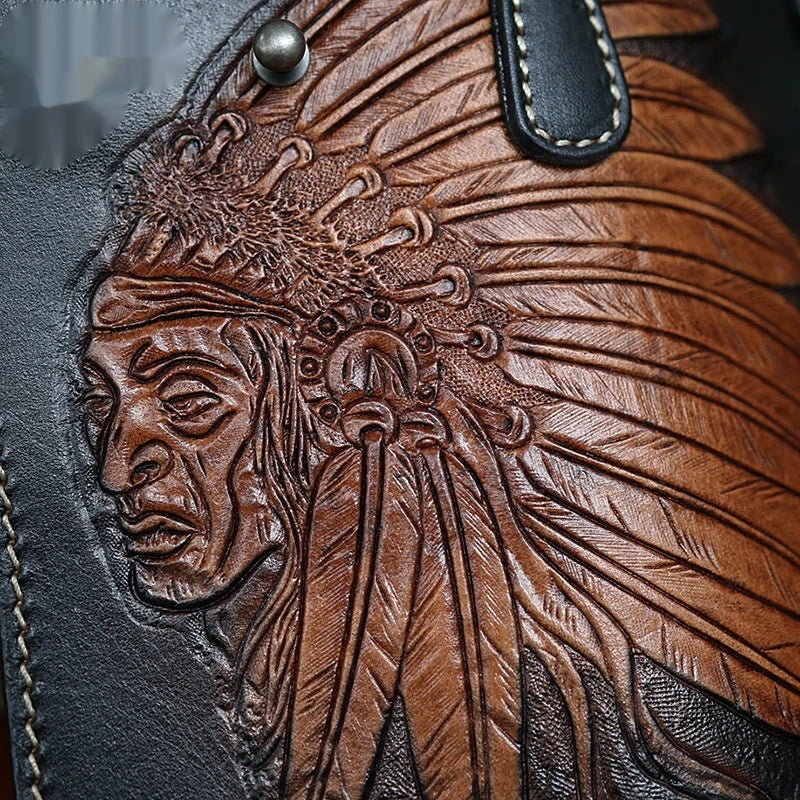 Premium personalized leather wallet with stylish cloth exterior, featuring multiple card slots, coin pocket, and roomy main compartment for organized storage.