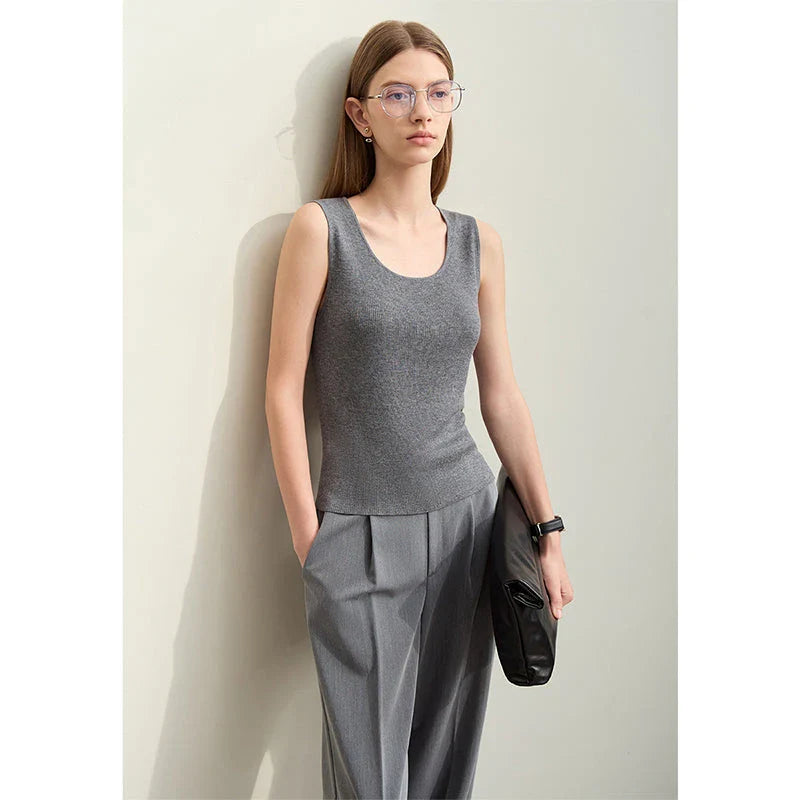 Elegant summer silk camisole with fashionable cutout design for modern women