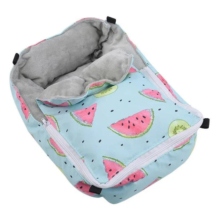 Cozy cotton pet bed in green color, ideal for small animals like cats, dogs, and rabbits