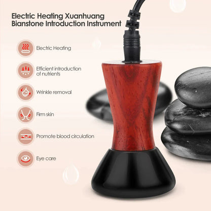 Electric Heated Gua Sha Stone for Facial Lifting and Skin Firming Treatment