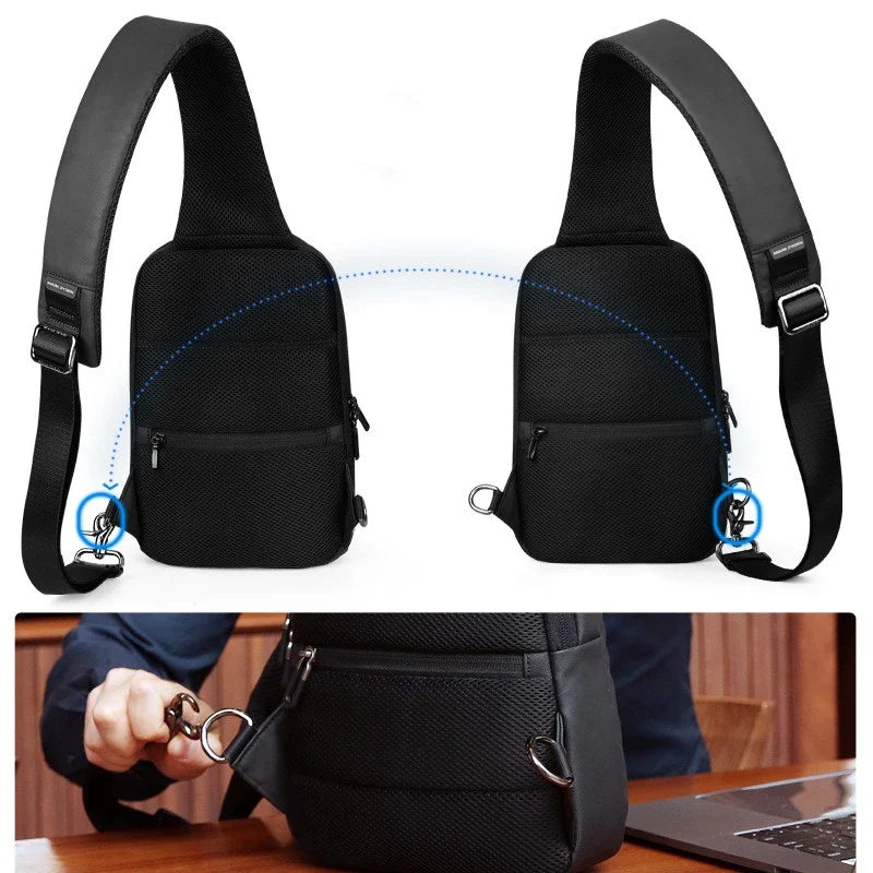 Premium Waterproof Crossbody Bag for Men - Functional Oxford Fabric Design