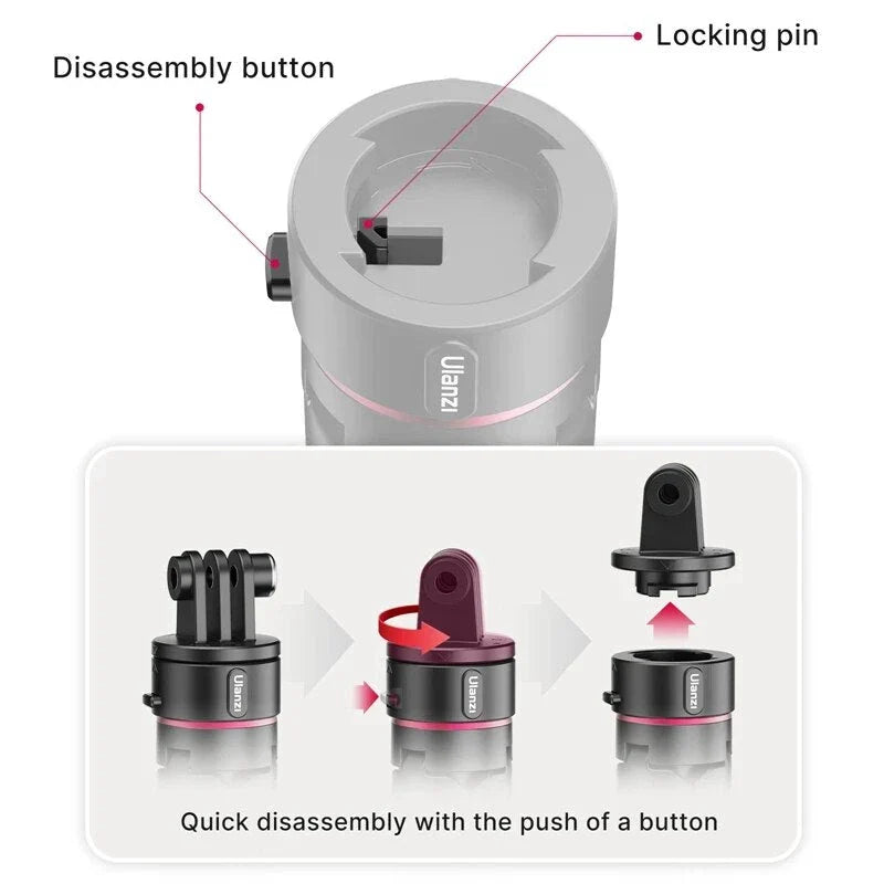 Compact Vlogging Tripod - Portable Extendable Mini Tripod for Action Cameras