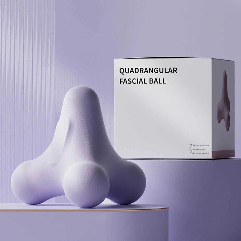 Deep Tissue Massage Ball with Unique Quadrangular Design for Targeted Muscle Relief