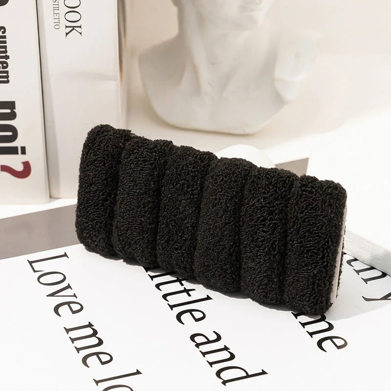 6 Pack of Stylish High Elastic Hair Bands in Solid Colors for Women's Hairstyles