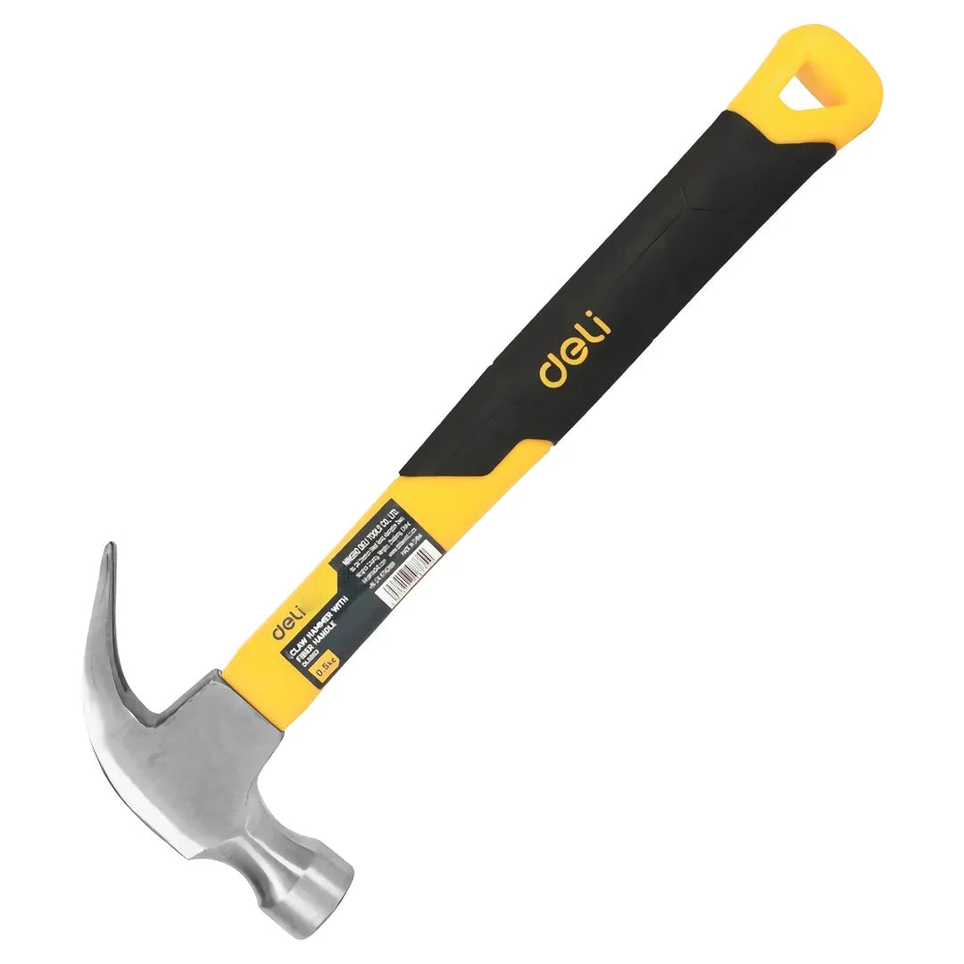 Durable High Carbon Steel Claw Hammer with Comfortable Fiber Handle for Versatile Woodworking and Home Repair Tasks