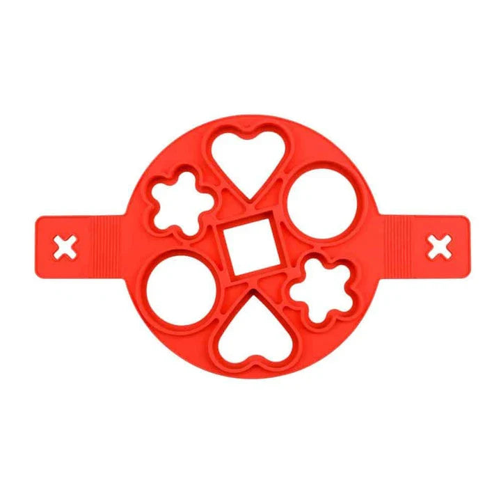 Silicone Creative Shape Pancake Maker in various colors allowing you to craft fun, customizable pancakes for breakfast