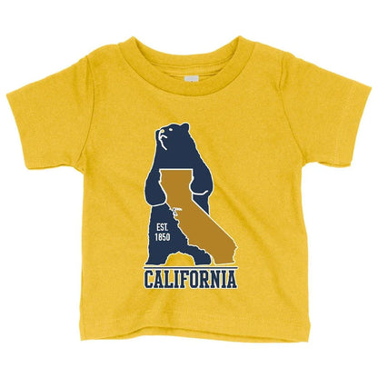 Cozy California Baby Bear T-Shirt in pink with a vintage-inspired bear graphic design