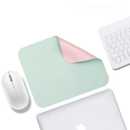 Vibrant Dual-Sided Waterproof Mouse Pad with Pink and Silver Color Options for a Stylish and Functional Desk Accessory