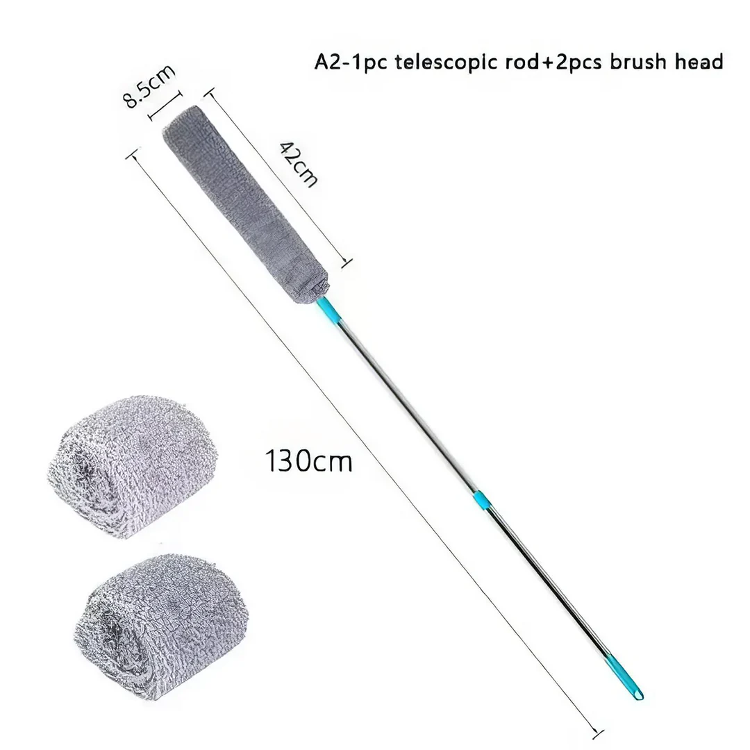 Premium Extendable Dusting Brush with Telescopic Design and Flexible Microfiber Head for Effortless Household Cleaning