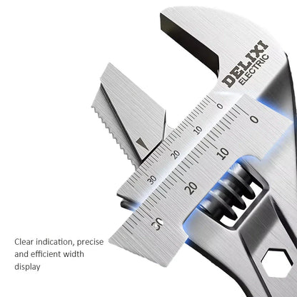 Premium Adjustable Stainless Steel Multipurpose Wrench with Chromium-Vanadium Steel Construction and Precise Laser Calibration
