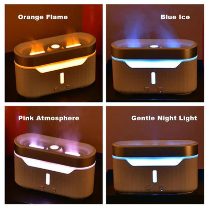 Elegant Jellyfish Flame Humidifier with 3D Lighting Effects, Mist, and Aromatherapy Capabilities