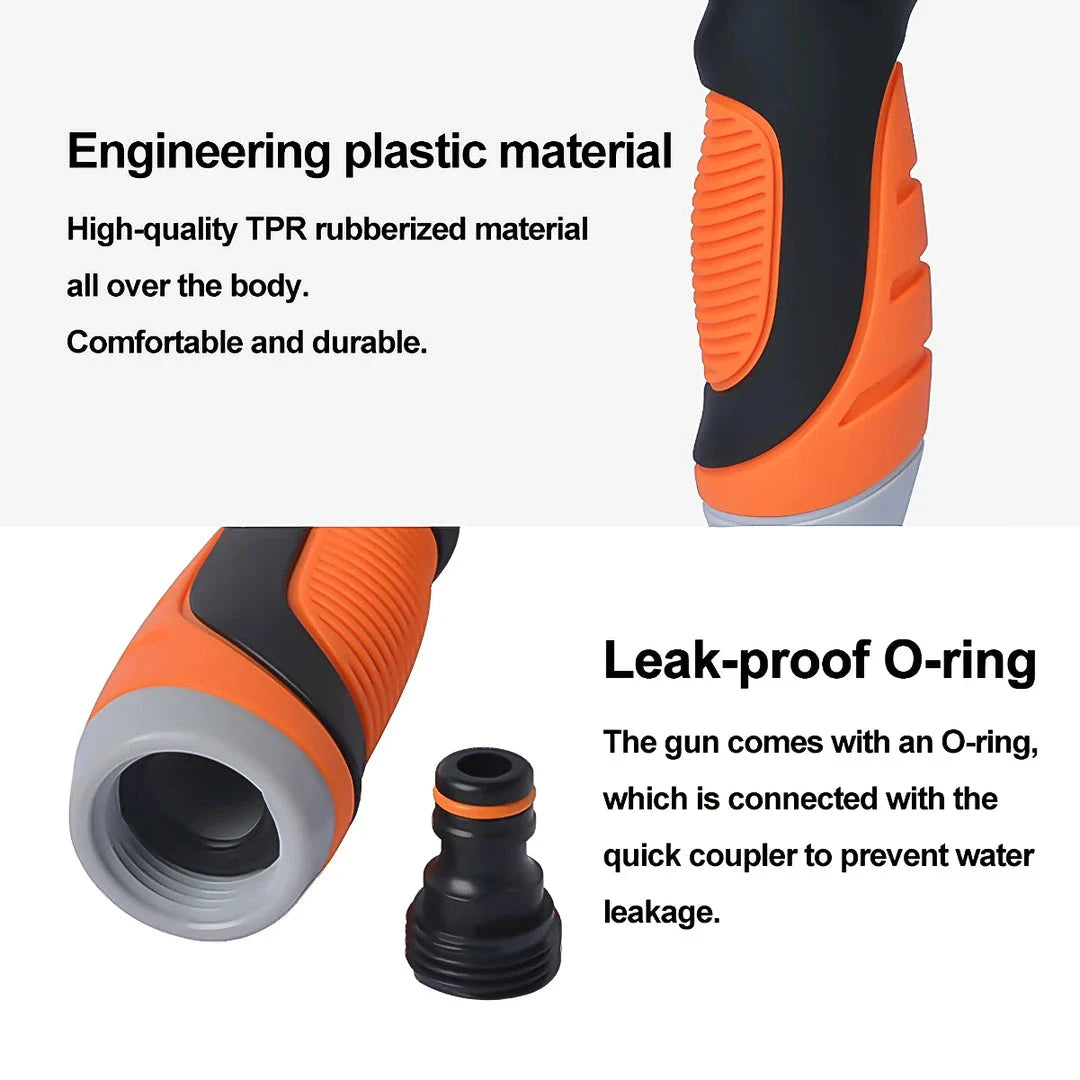 High Pressure 10-Mode Garden Sprayer with Adjustable Spray Patterns and Durable Design