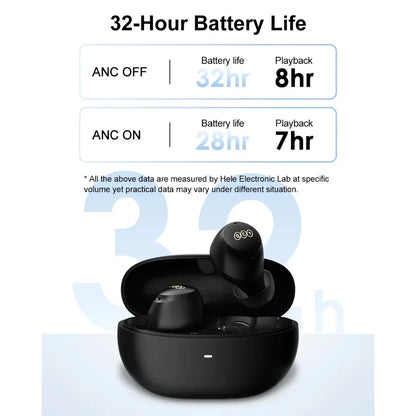 Sleek and comfortable HT07 hybrid noise-cancelling wireless earbuds with advanced features for an immersive audio experience