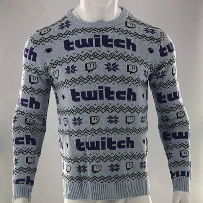 Stylish men's round neck Christmas sweater in various festive colors