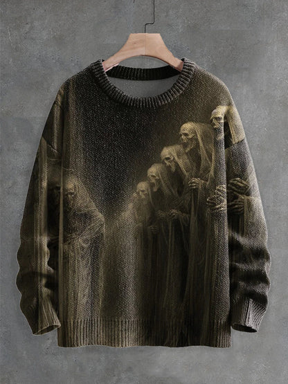 Ghostly Halloween sweater with playful ghost design, available in a variety of colors and sizes