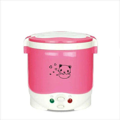 Versatile electric mini cooker with various color options for convenient home cooking and meal preparation