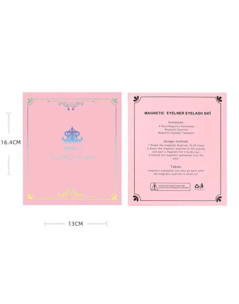 Magnetic Eyelash and Eyeliner Duo Set - natural-looking false lashes, magnetic eyeliner, and eyelash tweezers for easy, glamorous eye makeup application