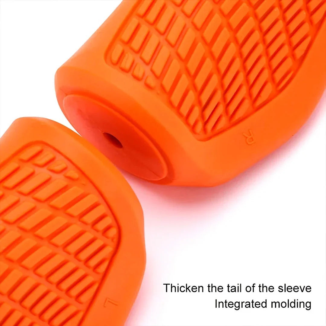 Durable and comfortable lock-on mountain bike grips in various vibrant colors for all-terrain riding