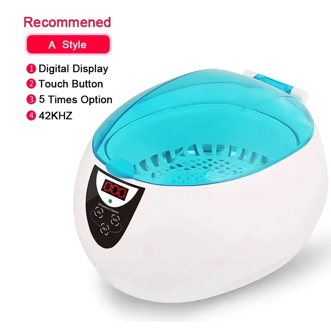 750ML Ultrasonic Jewelry Cleaner with 5 Timers for Cleaning Jewelry, Glasses, Watches, and More