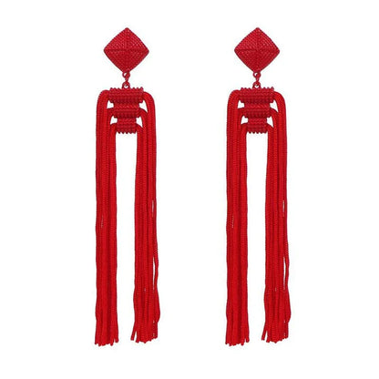 Elegant Bohemian Tassel Earrings with vintage-inspired charm and sophisticated metal finishes