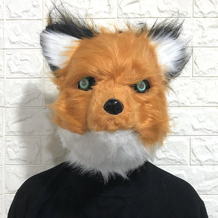 Whimsical cartoon-style headwear with realistic animal features, perfect for masquerades, Halloween, and stage performances