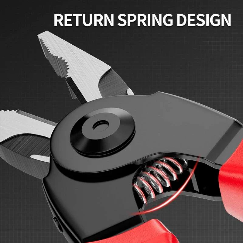 5-in-1 Electrician's Multifunctional Tool Kit with Interchangeable Heads, Durable Chrome-Vanadium Steel Construction, and Sharp Cutting Capabilities