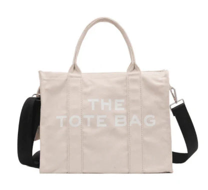 Watercolor Canvas Shoulder Bag with Adjustable Strap and Zipper Closure