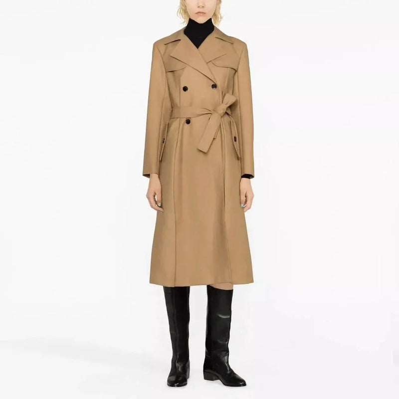 Hhomeenjoy Elegant Double-Breasted Women's Trench Coat for Timeless Style