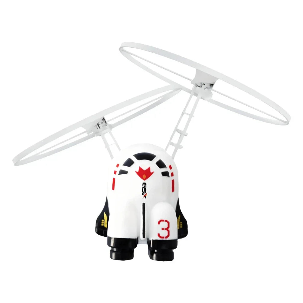 Interactive Flying Astronaut Robot with vibrant LED lights, hand-controlled flight, and durable ABS construction