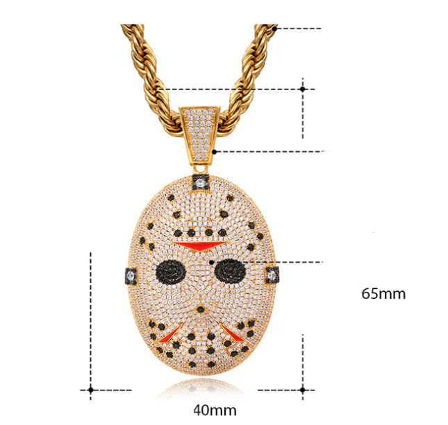 Stylish chainsaw-inspired pendant necklace made of premium copper and stainless steel