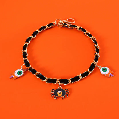 Stylish pet Halloween collar made of velvet with a dripping bat design, available in adjustable sizes for a comfortable fit.