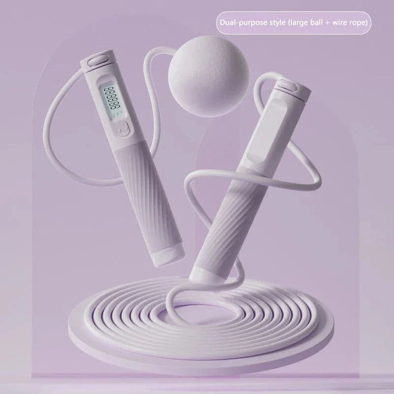 Trendha Cordless Jump Rope with Smart Fitness Tracking - Workout Companion with Digital Counter, Adjustable Intensity, and Quiet Design