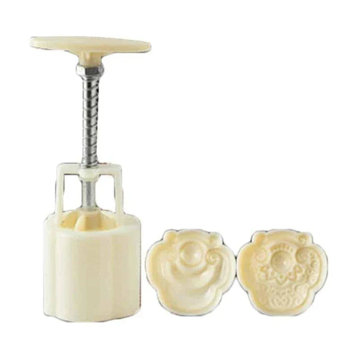 Hand-Pressed Chocolate Stamp in White - Durable Plastic Design for Imprinting Custom Patterns on Homemade Chocolates