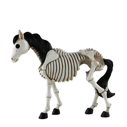Skeleton Horse Ornament: Detailed resin decoration with a striking skeletal horse design for Halloween decor