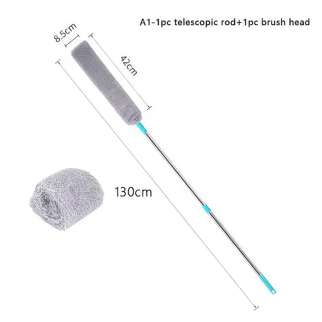 Premium Extendable Dusting Brush with Telescopic Design and Flexible Microfiber Head for Effortless Household Cleaning