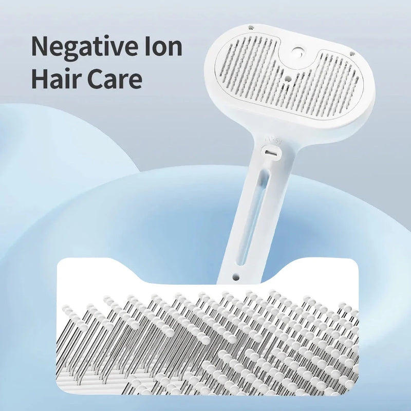 Hhomeenjoy Automatic Pet Hair Straightening Comb - Effortless Grooming for Sleek, Shiny Coats